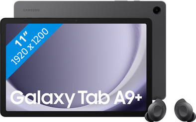 Samsung Galaxy Tab A9 Plus 11 inch 128GB Wifi en 5G Grijs + Buds FE Zwart is nooit meer leverbaar