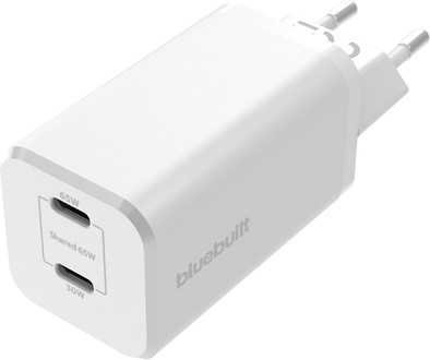 BlueBuilt Power Delivery Charger with 2 USB-C Ports 65W White is no longer available