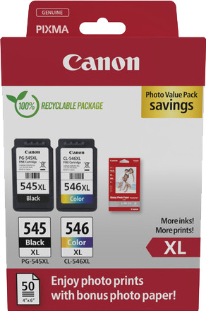 Canon PG545XL/CL546XL + Canon GP-501 Photo Paper is no longer available
