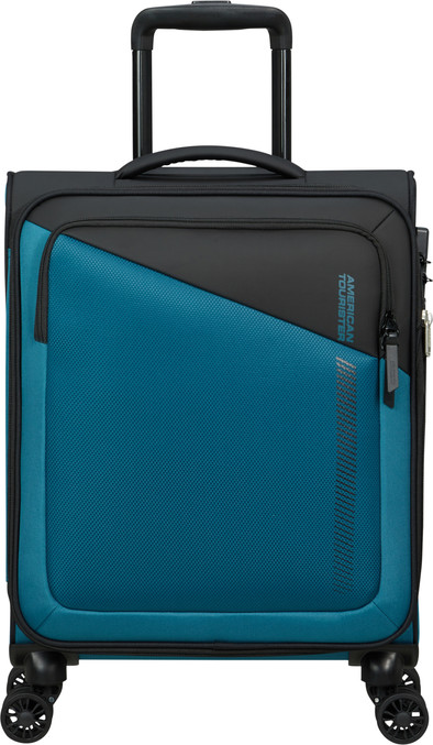 American Tourister Daring Dash Expandable Spinner 55cm Black/Blue is nooit meer leverbaar