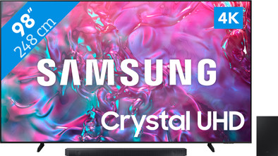 Samsung Crystal UHD 98DU9070 (2024) + Soundbar is nooit meer leverbaar