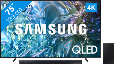 Samsung QLED 4K 75Q64D (2024) + Soundbar is nooit meer leverbaar