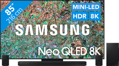 Samsung Neo QLED 8K 85QN800D (2024) + Samsung HW-Q990D (2024) is nooit meer leverbaar
