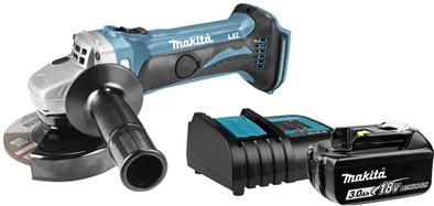 Makita DGA452Z + 3,0 Ah accu en lader is nooit meer leverbaar
