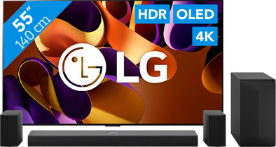 LG OLED55G45LW (2024) + Soundbar is nooit meer leverbaar