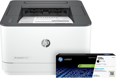 HP LaserJet Pro 3002dn + 1 extra zwarte toner is nooit meer leverbaar