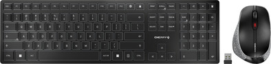 CHERRY DW 9500 SLIM Desktop Draadloze Toetsenbord en Muis Set Qwerty Zwart is nooit meer leverbaar