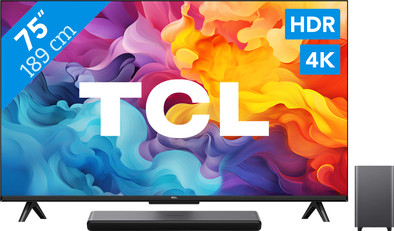 TCL 4K Led 75P61B (2024) + Soundbar is nooit meer leverbaar