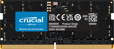 Crucial 32GB DDR5 SODIMM CL46 5600MT/s is nooit meer leverbaar