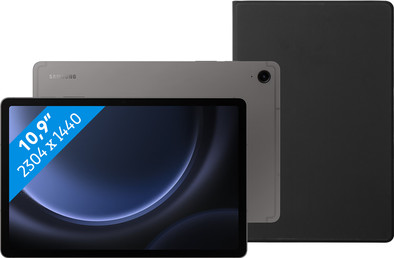 Samsung Galaxy Tab S9 FE 128GB Wifi en 5G Grijs + BlueBuilt Book Case Zwart is nooit meer leverbaar