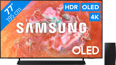 Samsung OLED 4K 77S85D (2024) + Soundbar is nooit meer leverbaar