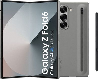 Samsung Galaxy Z Fold 6 256GB Zilver 5G + Samsung Back Cover met S Pen Grijs is nooit meer leverbaar