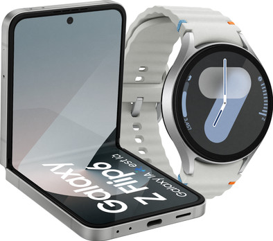 Samsung Galaxy Z Flip 6 256GB Zilver 5G + Samsung Galaxy Watch 7 Zilver 44mm is nooit meer leverbaar