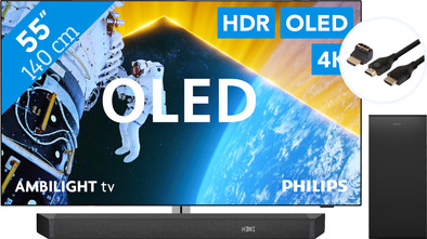 Philips 55OLED809 - Ambilight (2024) + Philips TAB7908 + HDMI Kabel is nooit meer leverbaar