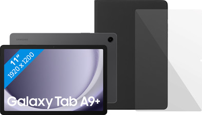 Samsung Galaxy Tab A9 Plus 11 inch 64GB Wifi en 5G Grijs + Beschermpakket is nooit meer leverbaar