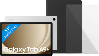 Samsung Galaxy Tab A9 Plus 11 inch 64GB Wifi Zilver + Beschermpakket is nooit meer leverbaar