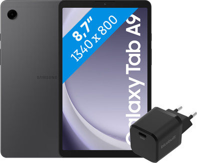 Samsung Galaxy Tab A9 8,7 inch 128GB Wifi Grijs + BlueBuilt Oplader is nooit meer leverbaar