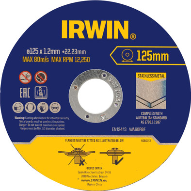Irwin Cutting Discs Metal 125x1.2mm 10 units is no longer available