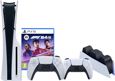 PlayStation 5 Slim Disc Edition + F1 24 + Extra Controller White + Charging Dock is no longer available
