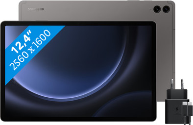 Samsung Galaxy Tab S9 FE Plus 128GB Wifi Grijs + Samsung Oplader is nooit meer leverbaar