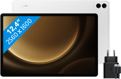 Samsung Galaxy Tab S9 FE Plus 128GB Wifi Zilver + Samsung Oplader is nooit meer leverbaar