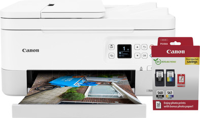 Canon PIXMA TS7451I + 1 set extra inkt + fotopapier is nooit meer leverbaar