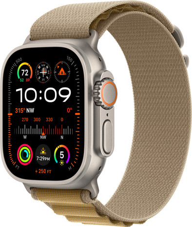 Apple Watch Ultra 2 4G 49mm Zilver Alpine Band Beige M is nooit meer leverbaar