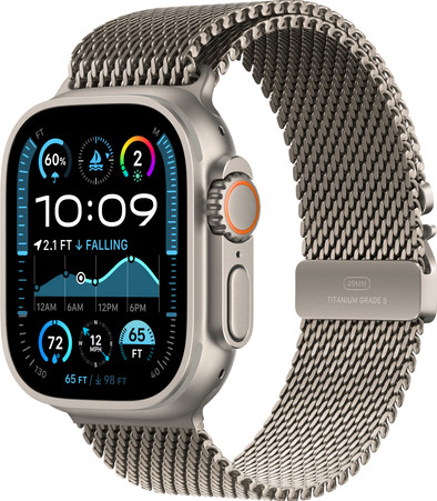 Apple Watch Ultra 2 4G 49mm Zilver Milanese Band M is nooit meer leverbaar