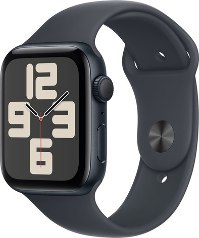 Apple Watch SE 2024 44mm Midnight Sportband S/M is nooit meer leverbaar