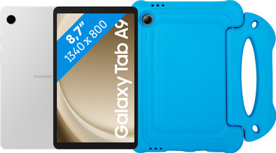 Samsung Galaxy Tab A9 8,7 inch 64GB Wifi Zilver + BlueBuilt Kids Cover Blauw is nooit meer leverbaar