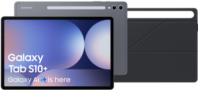 Samsung Galaxy Tab S10 Plus 12,4 inch 256GB Wifi en 5G Grijs + Samsung Book Case Zwart is nooit meer leverbaar