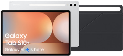 Samsung Galaxy Tab S10 Plus 12,4 inch 256GB Wifi Zilver + Samsung Book Case Zwart is nooit meer leverbaar