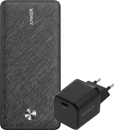 Anker Power Bank 20,000mAh Quick Charge and Power Delivery Black + Charger 30W Black is no longer available