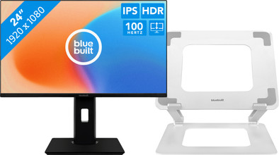BlueBuilt 24 inch Full HD + BlueBuilt Verstelbare Laptopstandaard 10 - 17 Inch is nooit meer leverbaar