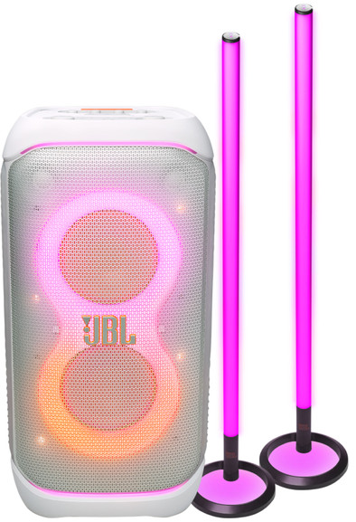 JBL Partybox 320 Wit + 2x JBL Partylight Stick is nooit meer leverbaar
