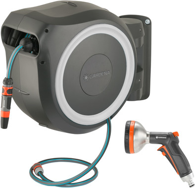 Gardena Wandslangenbox 25 RollUp M/L Wit + Premium Broes is nooit meer leverbaar
