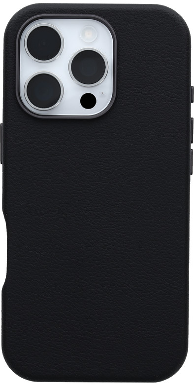 Otterbox Symmetry Apple iPhone 16 Pro Back Cover met MagSafe Magneet Leer Zwart is nooit meer leverbaar