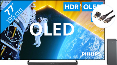 Philips 77OLED809 - Ambilight (2024) + Philips TAB6309 + BlueBuilt HDMI Kabel is nooit meer leverbaar