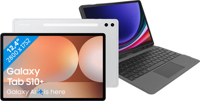 Samsung Galaxy Tab S10 Plus 12,4 inch 512GB Wifi Zilver +BlueBuilt Toetsenbord Hoes QWERTY is nooit meer leverbaar