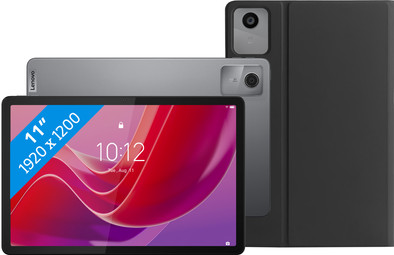 Lenovo Tab M11 11 inch 128GB Wifi Grijs + BlueBuilt Book Case Zwart is nooit meer leverbaar