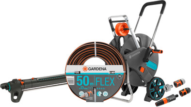 Gardena Comfort FLEX 50m CleverRoll L Large Sproeierpakket is nooit meer leverbaar