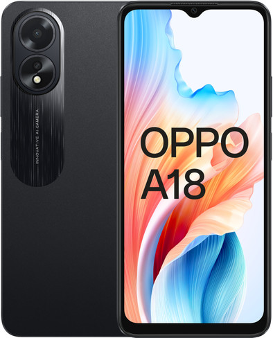 OPPO A18 128GB Zwart 4G is nooit meer leverbaar