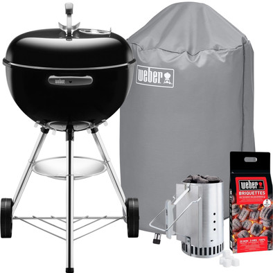 Weber Bar-B Kettle 47 cm Zwart Starterspakket is nooit meer leverbaar