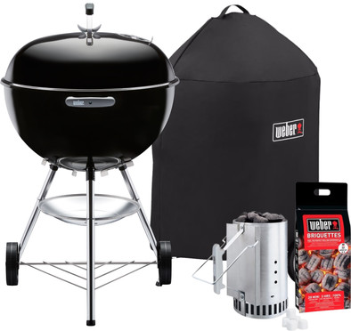Weber Bar-B Kettle 57 cm Zwart Starterspakket is nooit meer leverbaar