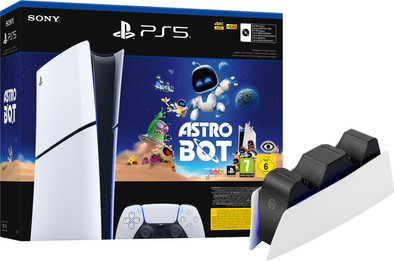 PlayStation 5 Slim Digital Edition + Astro Bot + Oplaadstation is nooit meer leverbaar