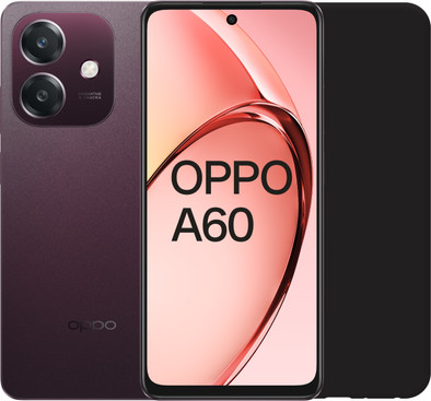OPPO A60 128GB Paars 5G + Just in Case Back Cover Zwart is nooit meer leverbaar