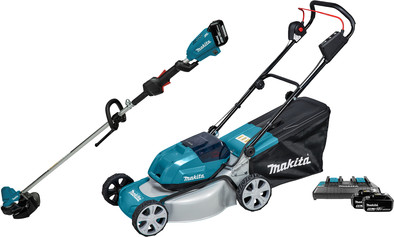 Makita DLM463PT incl. 5,0 Ah Accu (2x) + Makita DUR190LZX9 (zonder accu) is nooit meer leverbaar