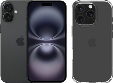 Apple iPhone 16 256GB Zwart + BlueBuilt Protective Back Cover Transparant is nooit meer leverbaar