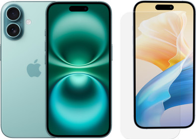 Apple iPhone 16 256GB Groen + BlueBuilt Screenprotector Glas is nooit meer leverbaar