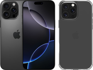 Apple iPhone 16 Pro Max 256GB Black Titanium + BlueBuilt Protective Back Cover Transparant is nooit meer leverbaar